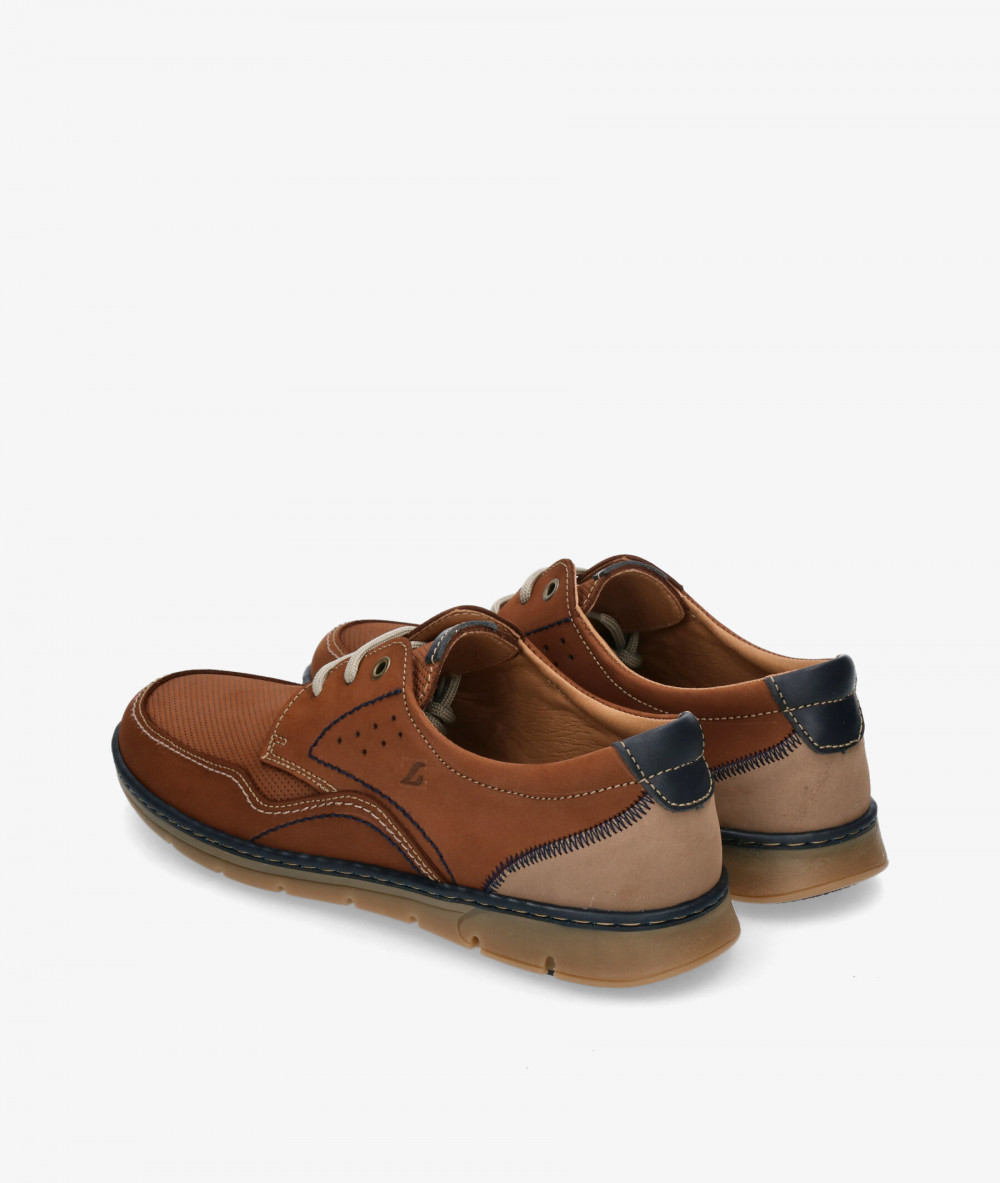 Zapatos casual LUISETTI 23334 NO en nobuck cuero 