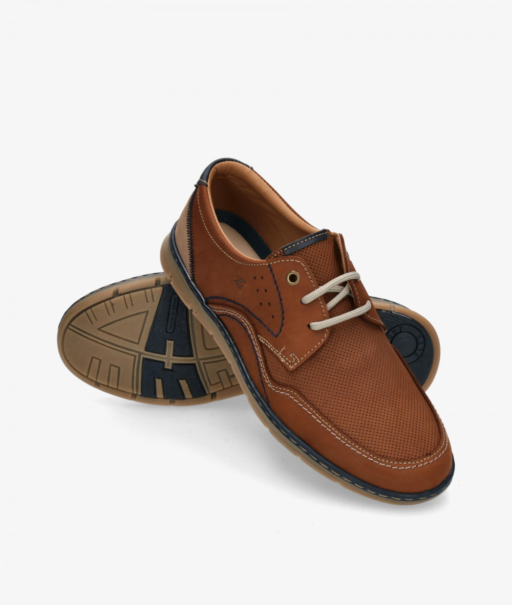 Zapatos casual LUISETTI 23334 NO en nobuck cuero 