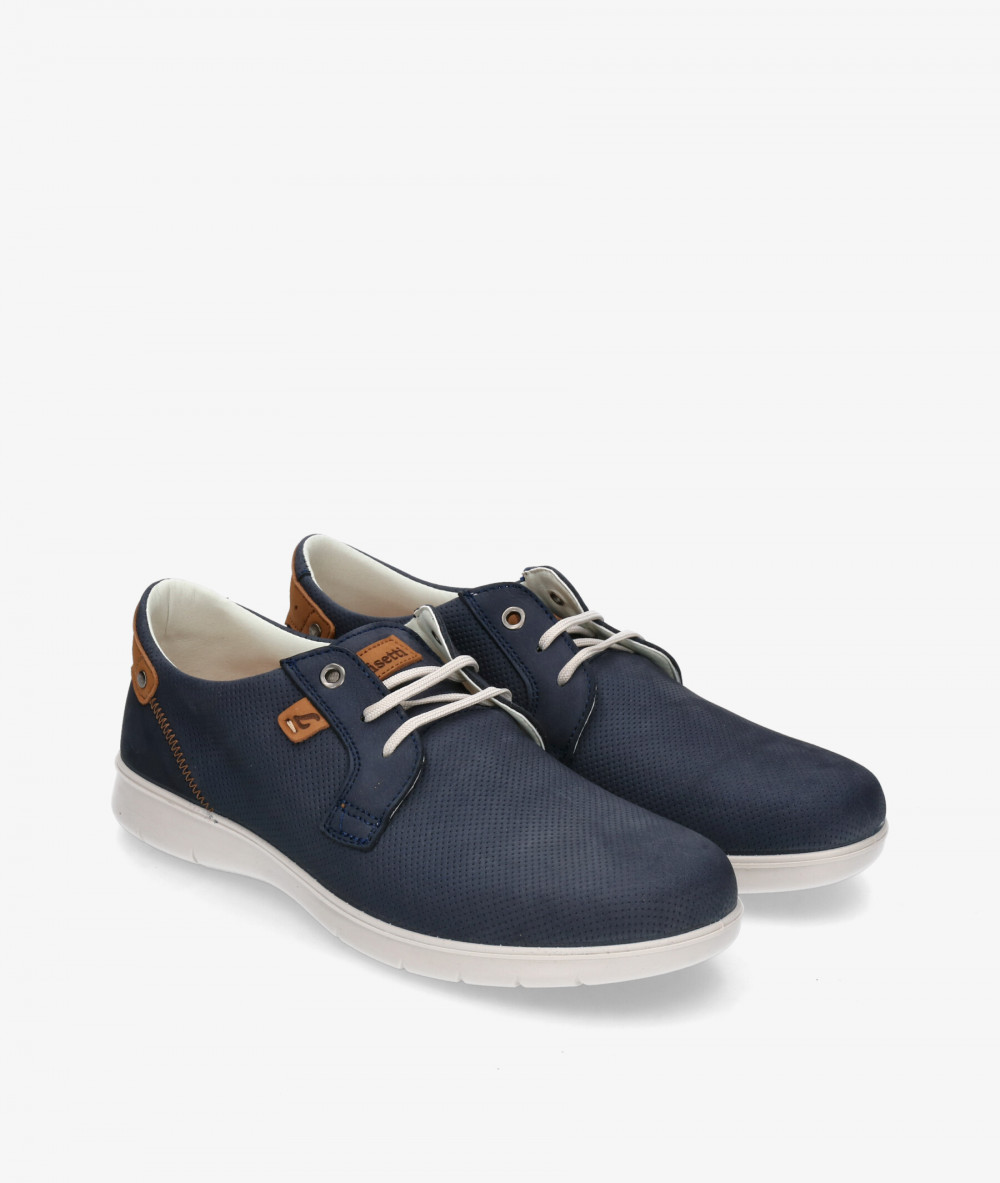 Zapatos casual LUISETTI 33808 GS en nobuck azul