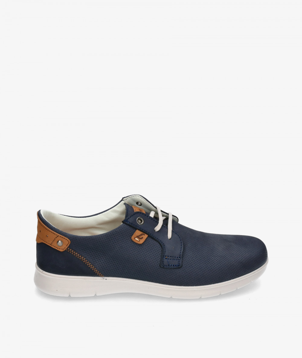 Zapatos casual LUISETTI 33808 GS en nobuck azul