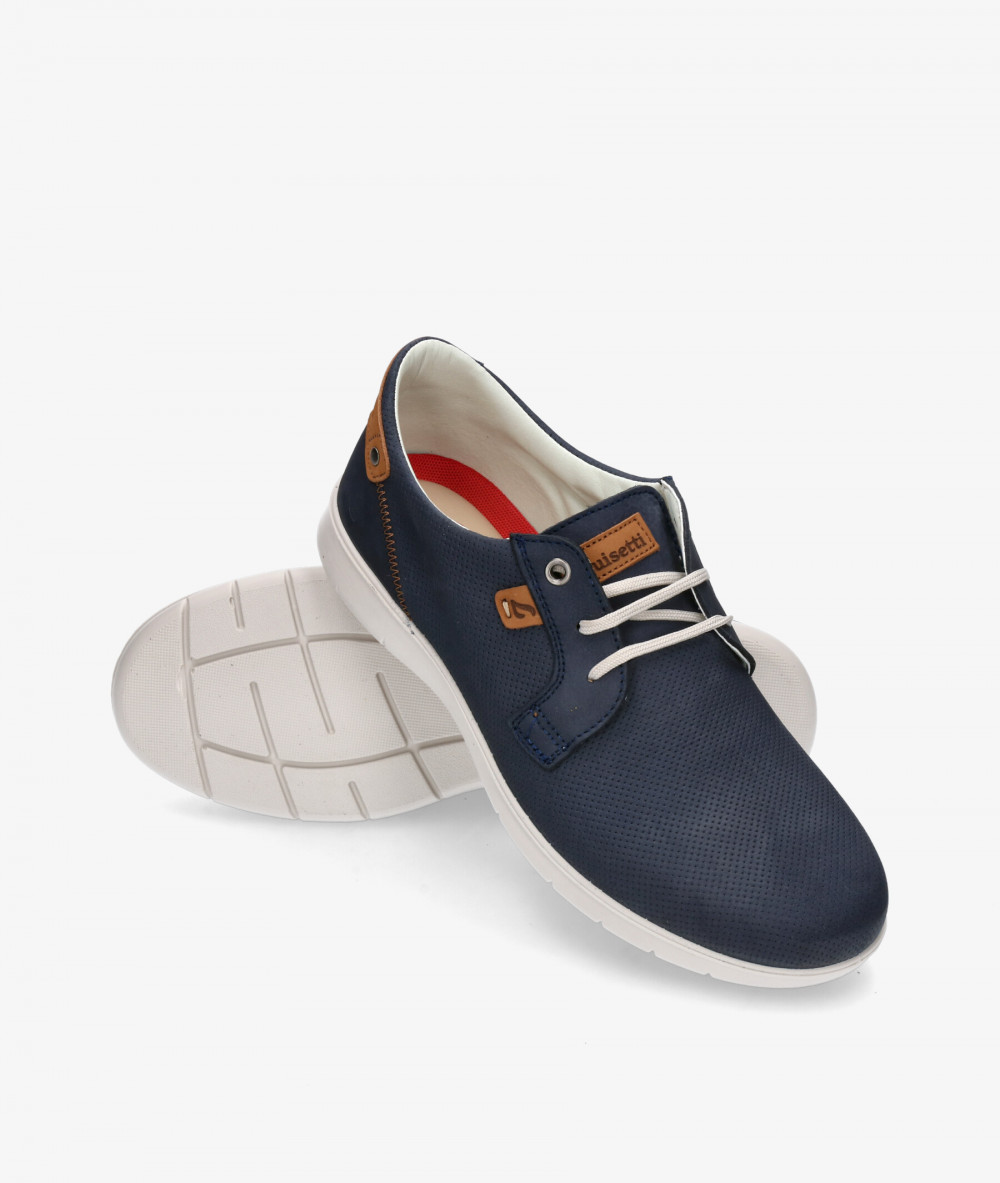 Zapatos casual LUISETTI 33808 GS en nobuck azul