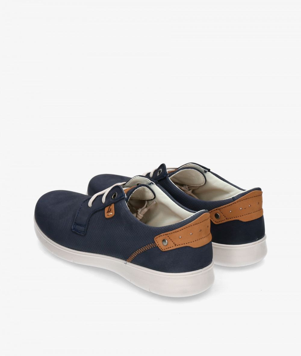 Zapatos casual LUISETTI 33808 GS en nobuck azul