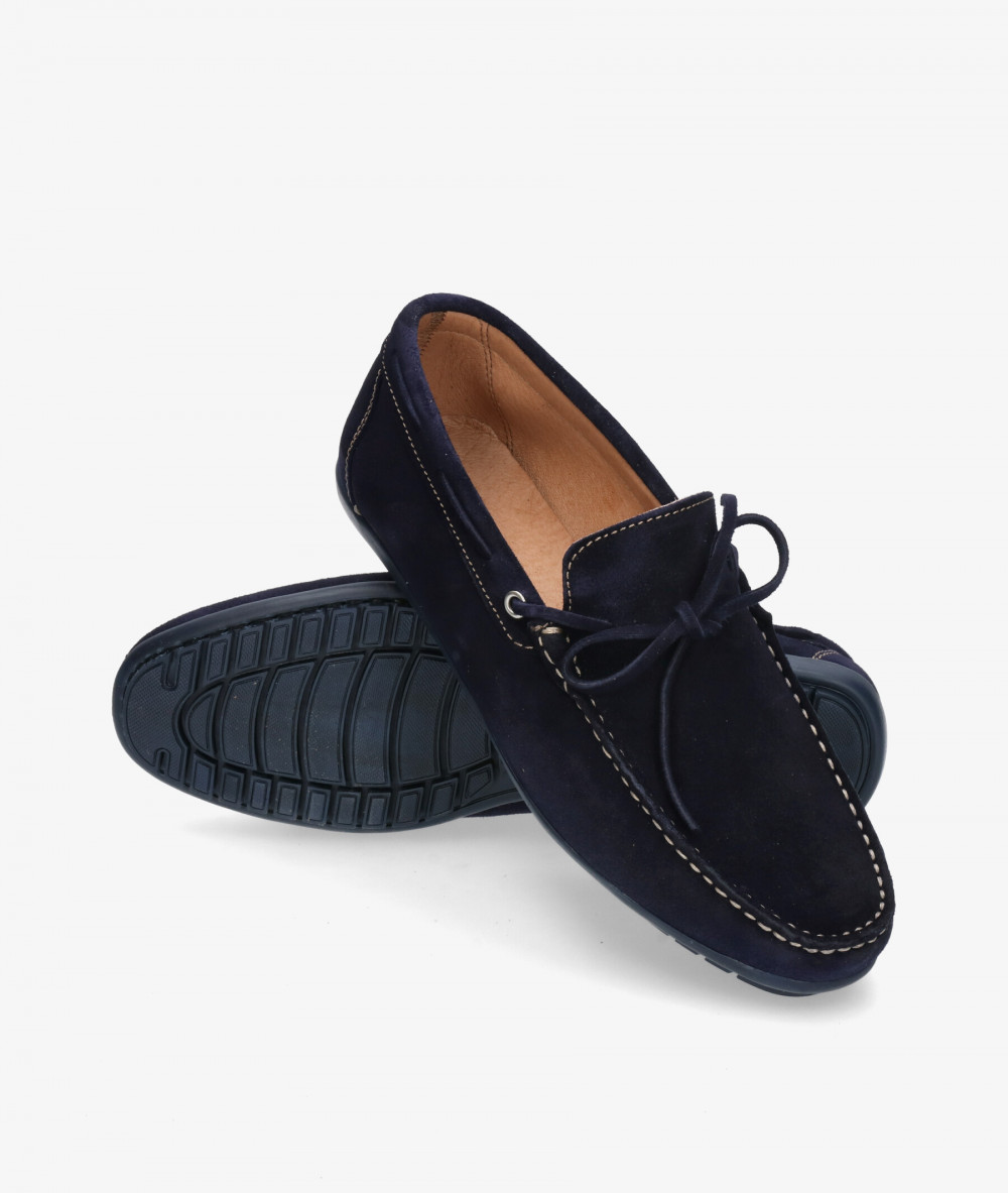 Mocasines pabloochoa.shoes 82167 en serraje azul