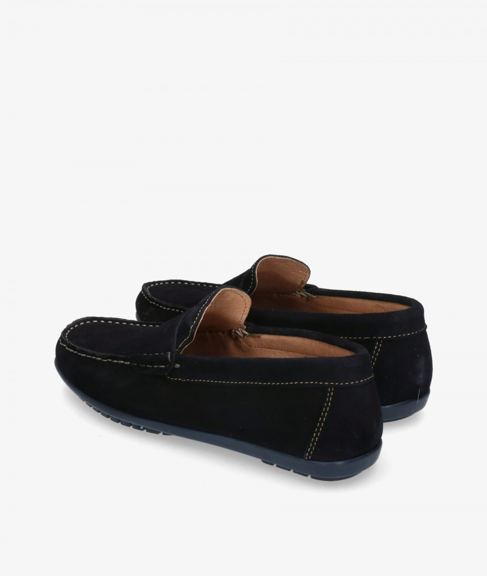 Mocasines pabloochoa.shoes 82223 en serraje azul