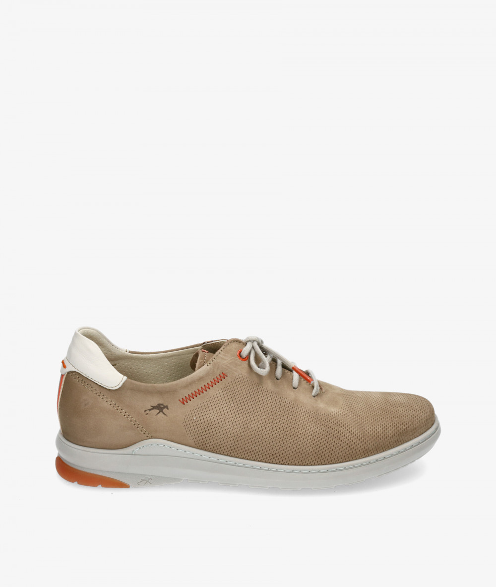 Fluchos Sport rubber sole shoes F1158 in taupe nubuck