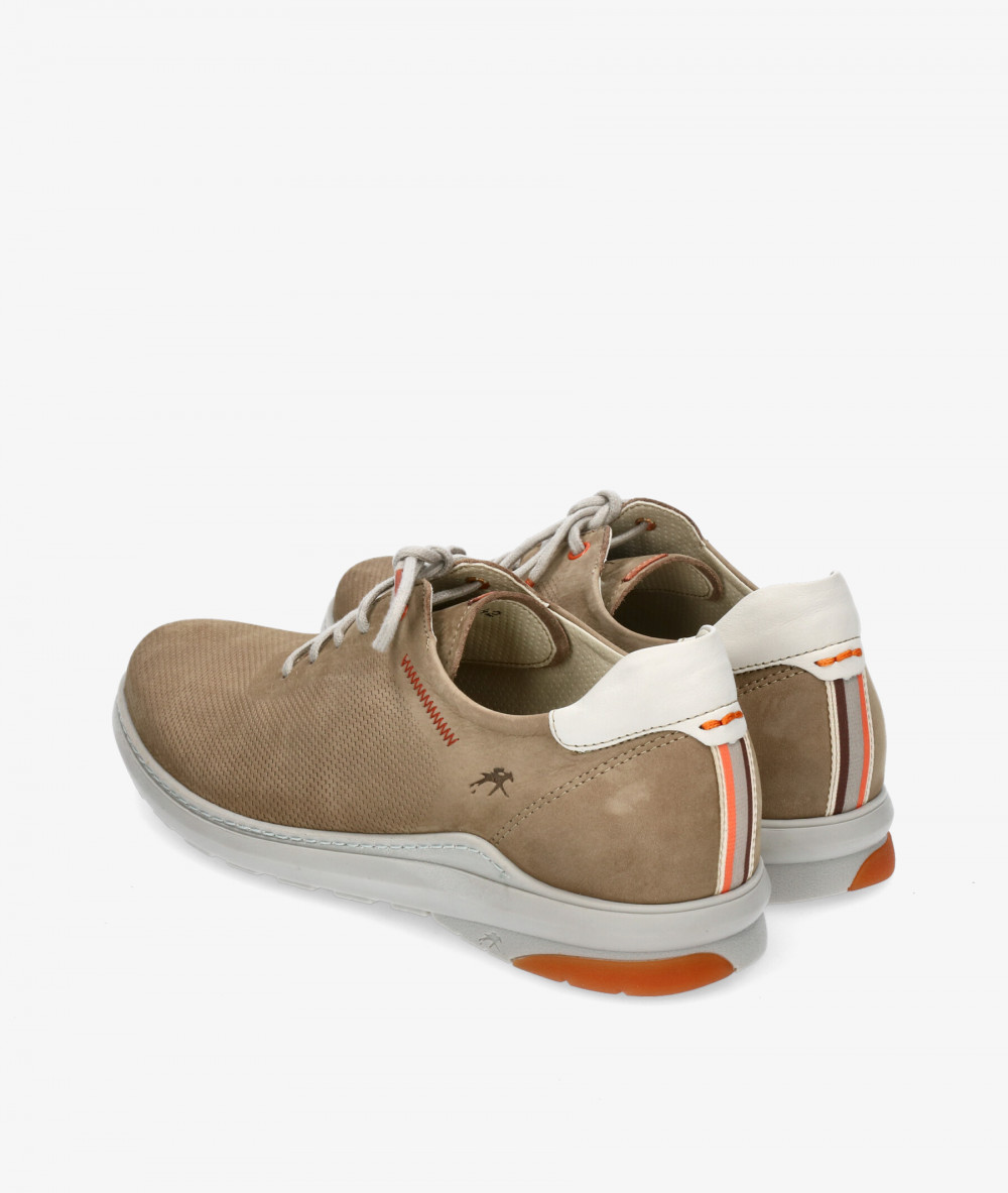 Fluchos Sport rubber sole shoes F1158 in taupe nubuck