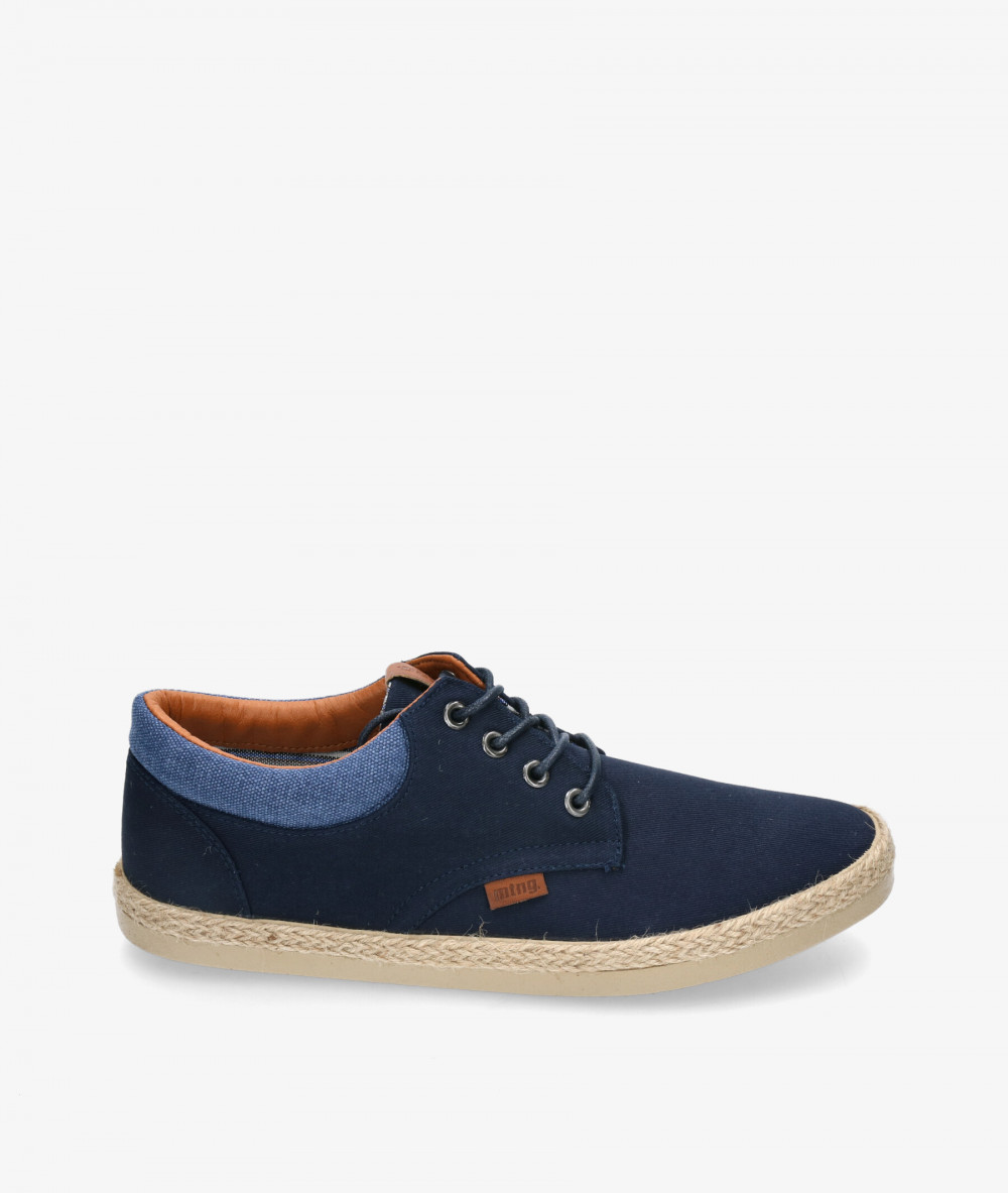 Mustang Espadrille 84666 in navy blue