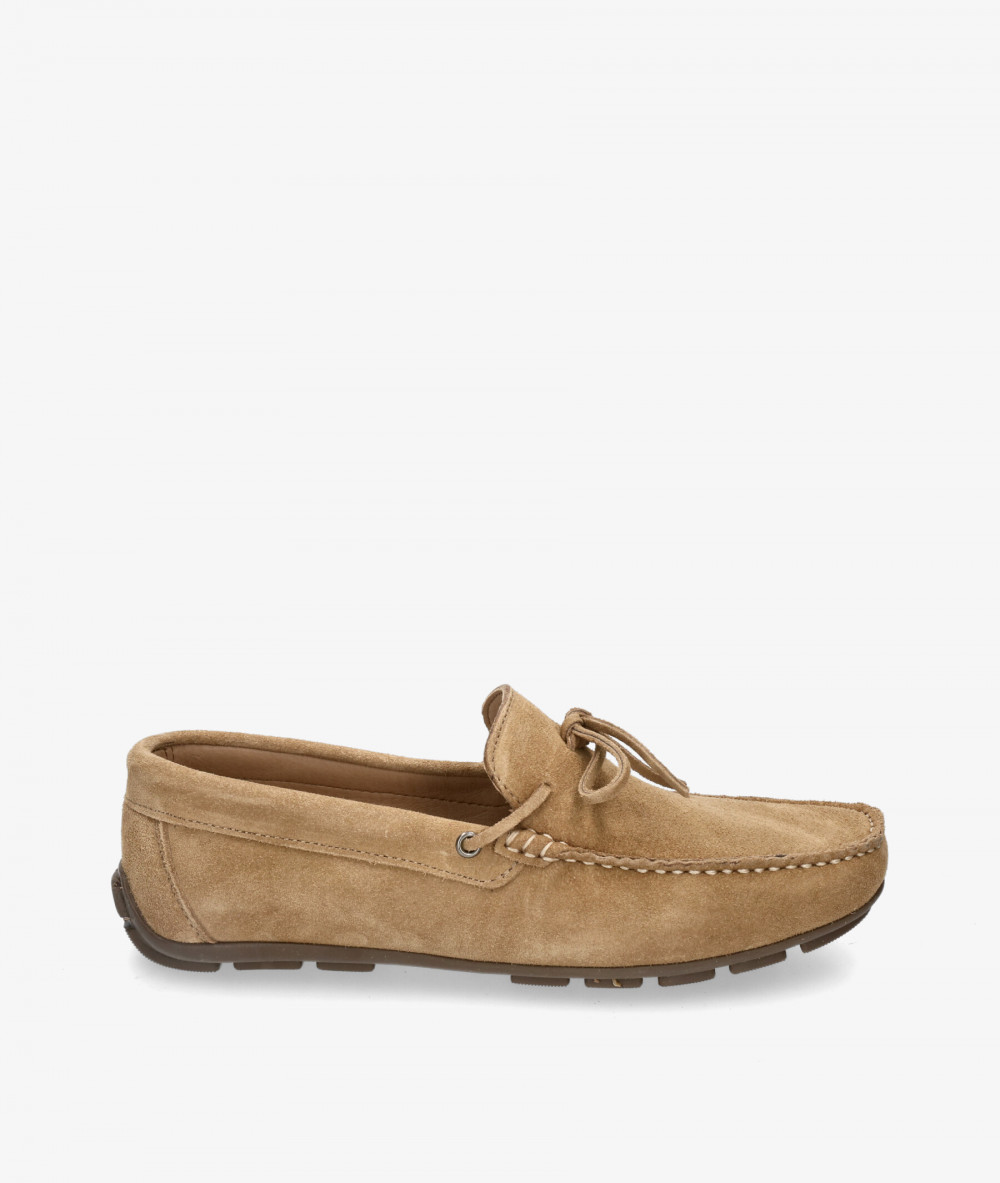 Traveris Loafers 33721 in taupe split suede