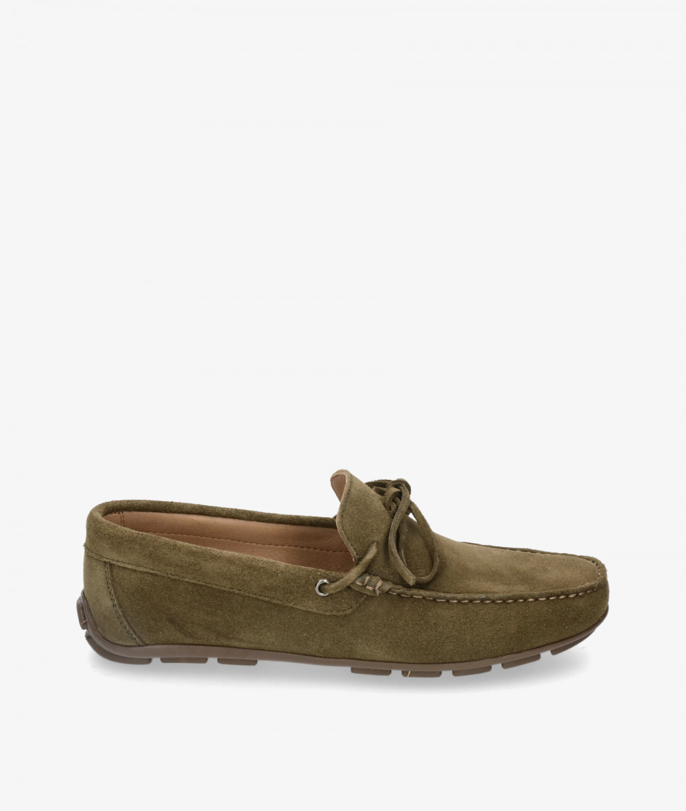 Traveris Loafers 33721 in kaki split suede
