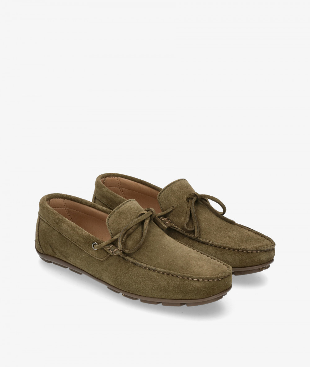 Traveris Loafers 33721 in kaki split suede