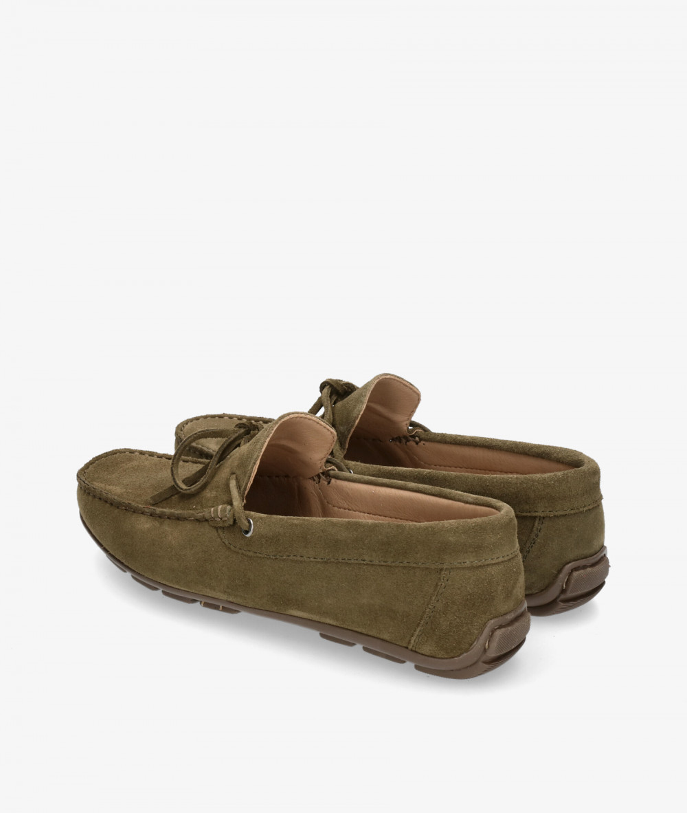 Traveris Loafers 33721 in kaki split suede