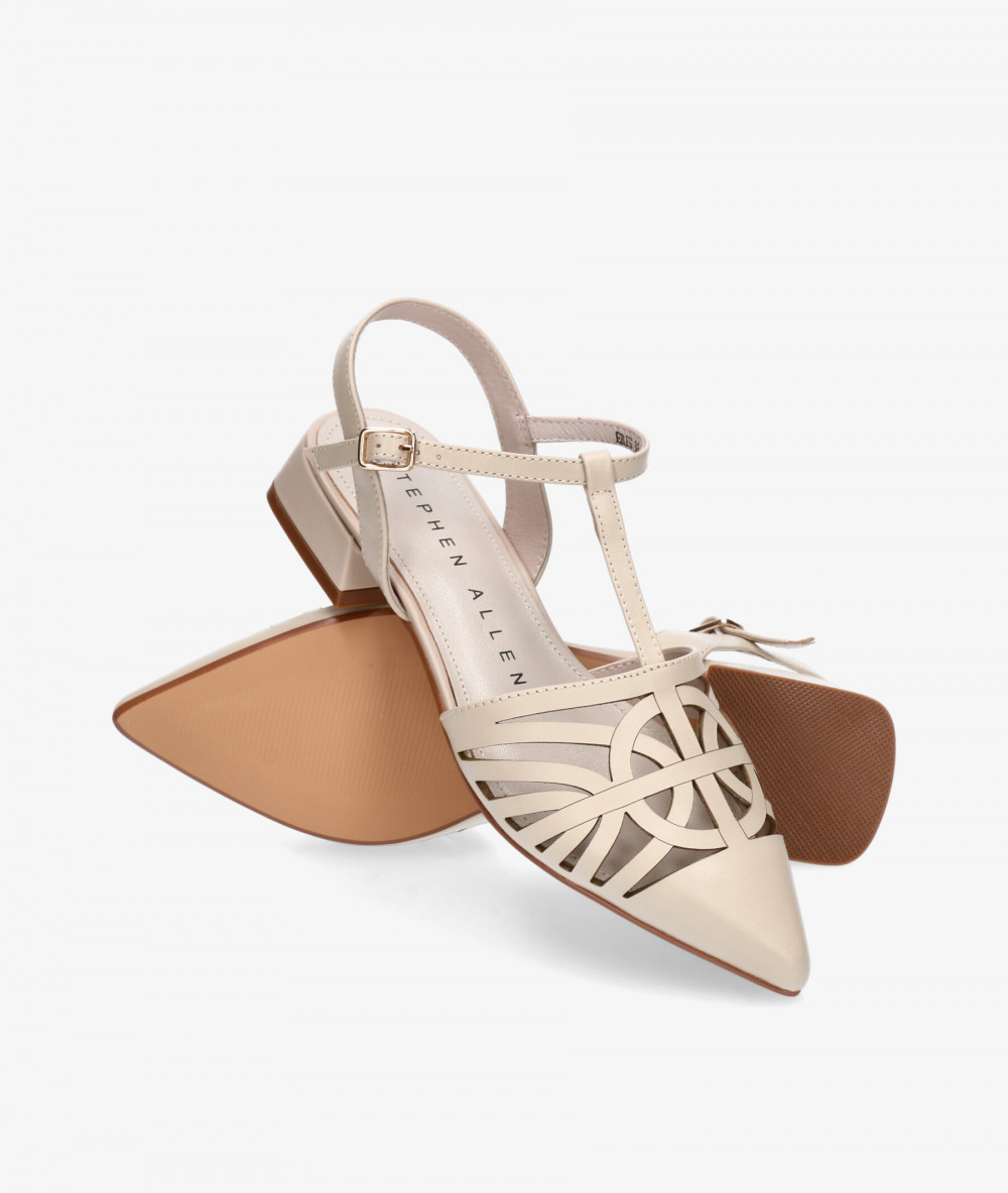 Stephen Allen Dress low heel shoes K19123-C29A  ERIS in off-white
