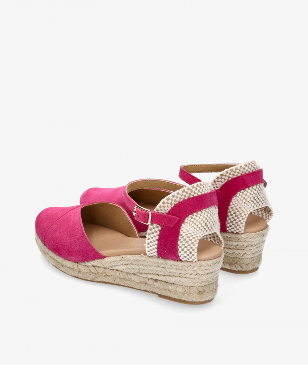 bloom&you Espadrilles  DALIA in fuchsia split suede