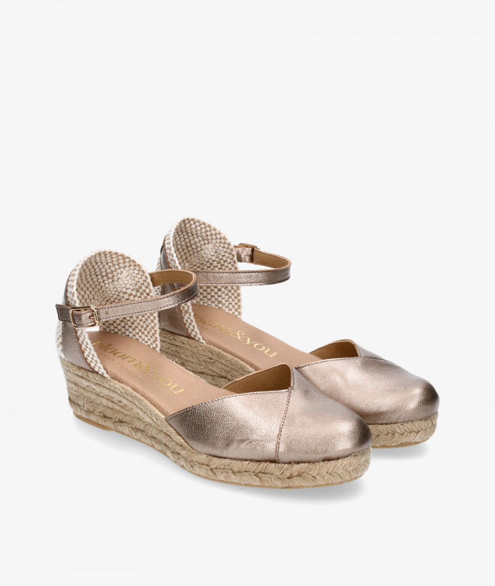Alpargatas bloom&you  DALIA en taupe metalizado