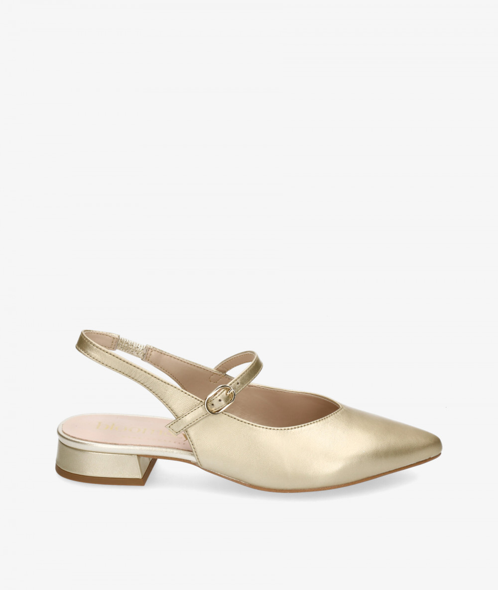 bloom&you Dress low heel shoes RENATA in platinum