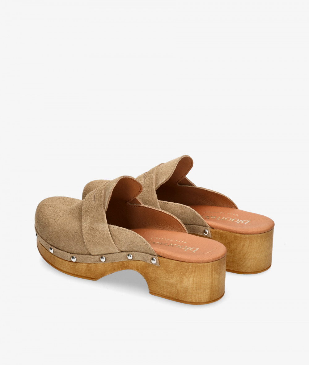 Zuecos bloom&you FRESIA en serraje taupe