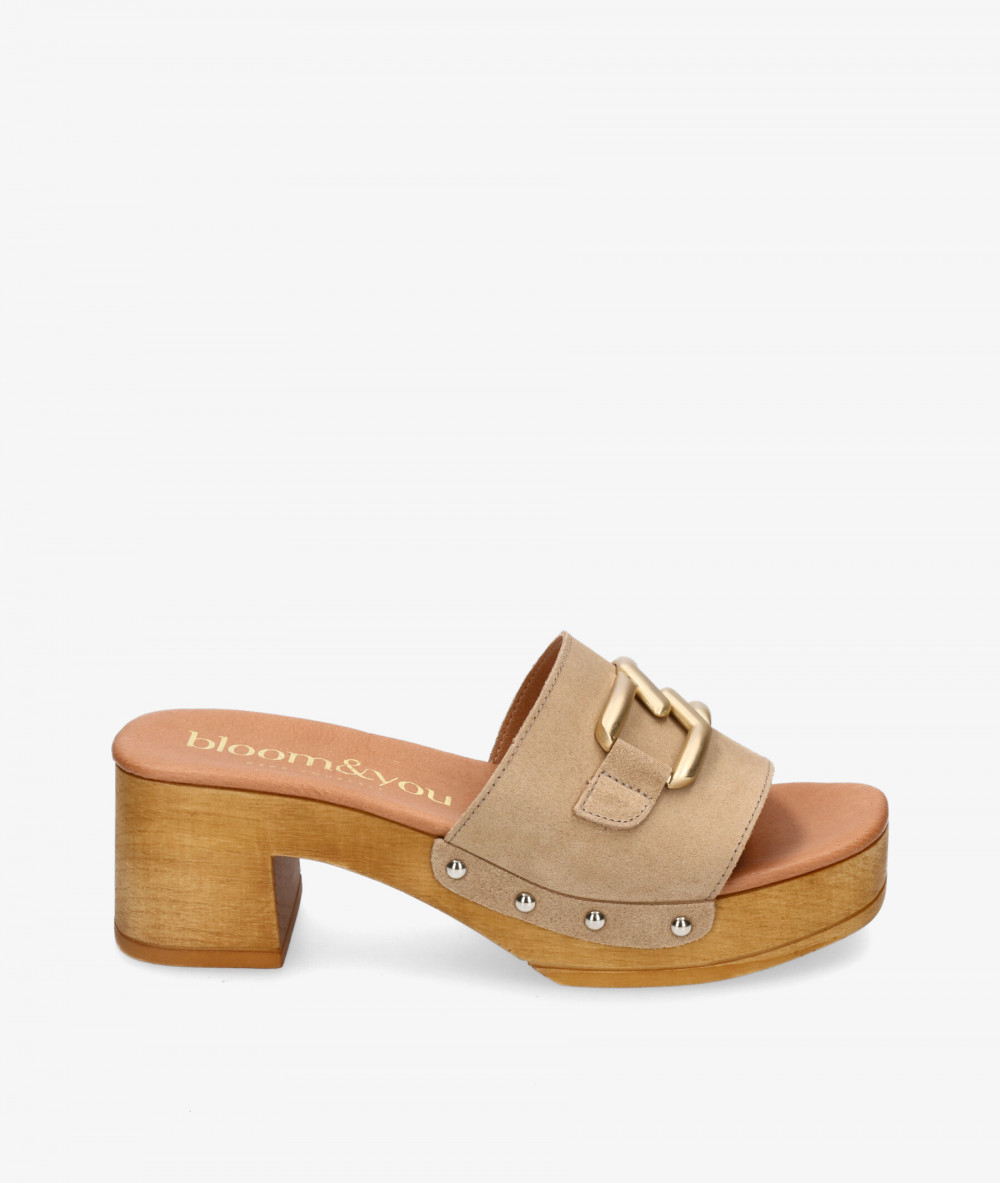 Sandalias bloom&you  CALIX en serraje camel