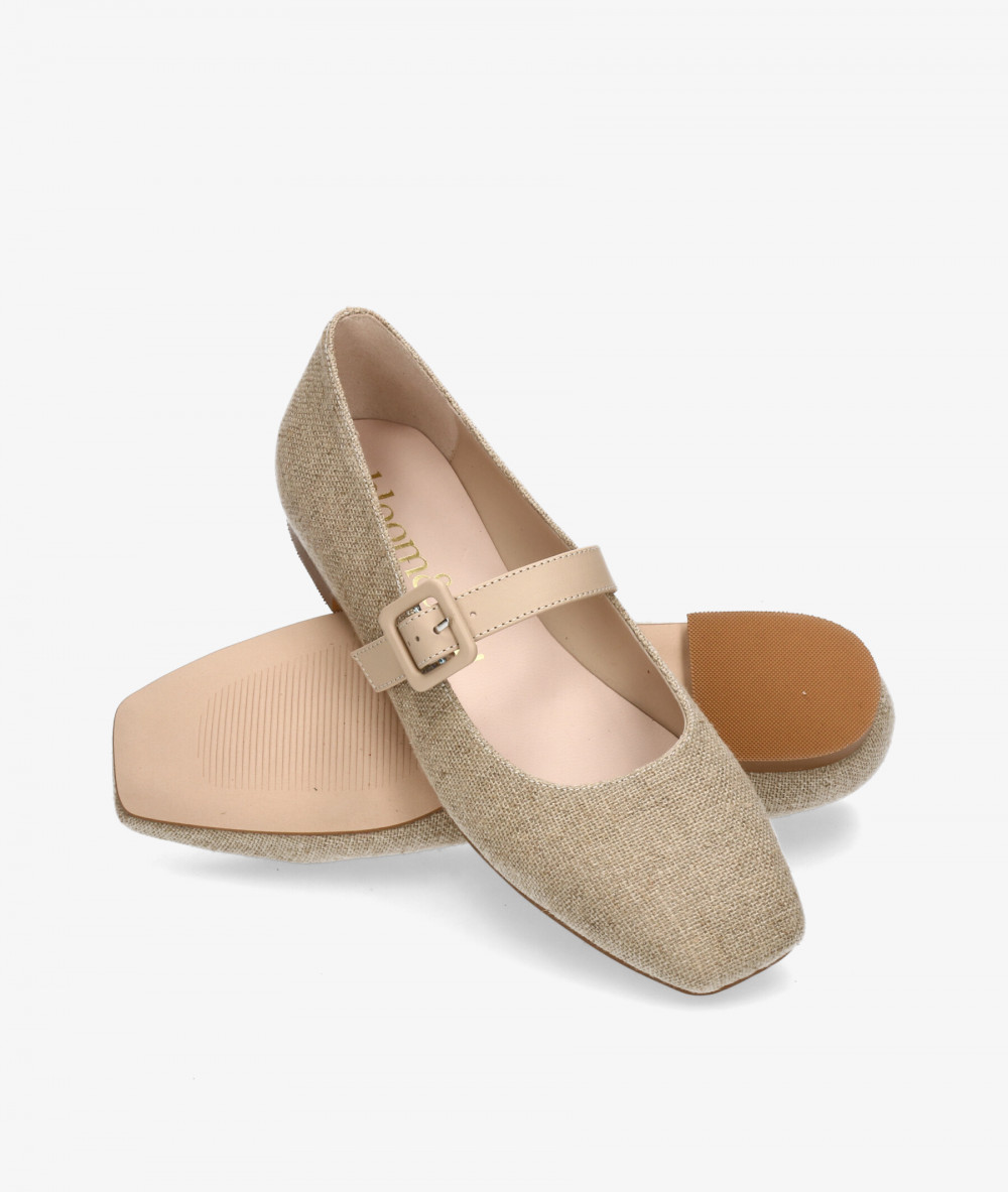 bloom&you Dress low heel shoes JANE in taupe