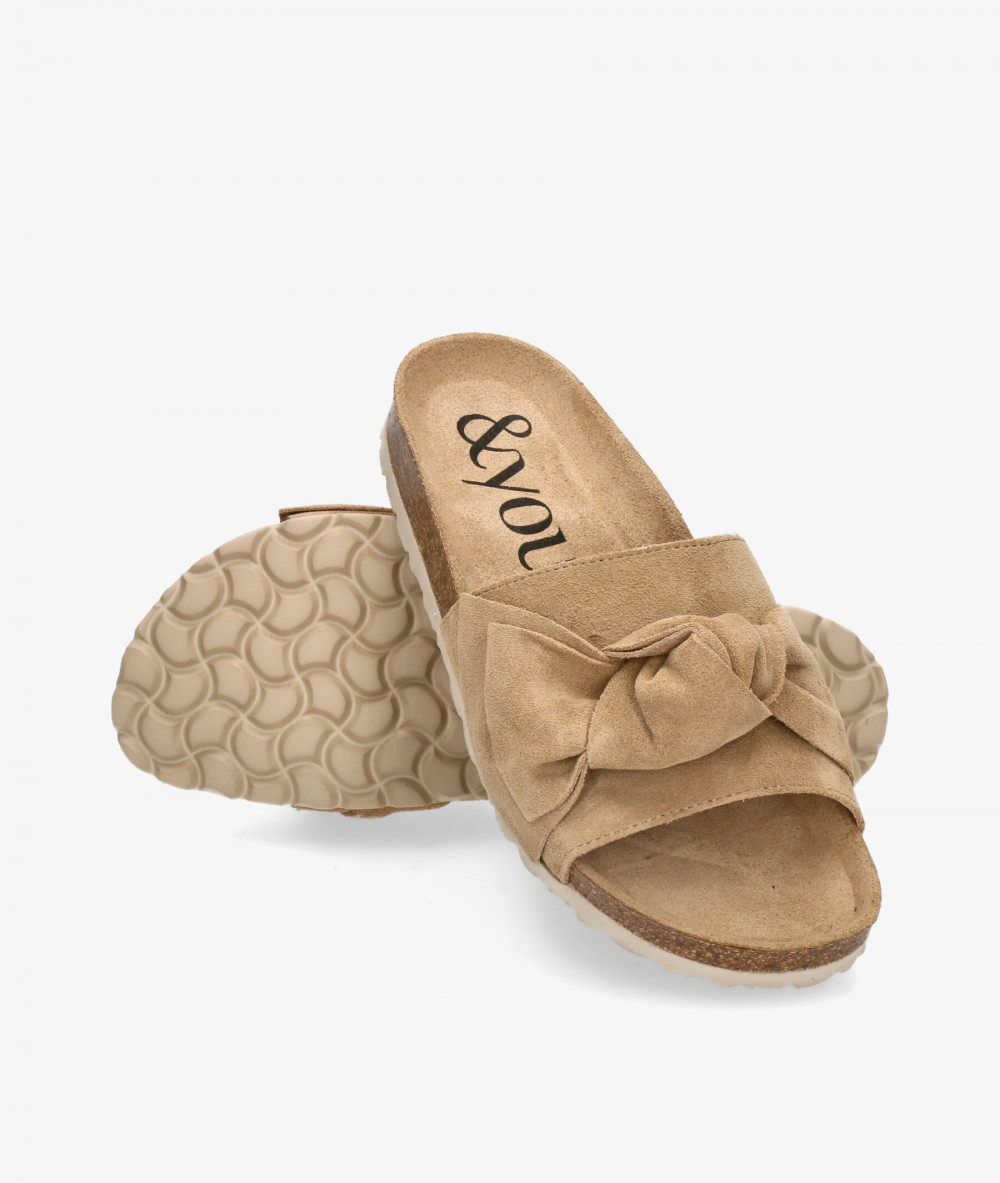 Sandalias bloom&you  JARA en serraje taupe