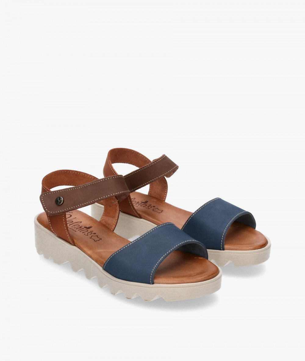 Valeria´s Sandals  7144 in blue nubuck