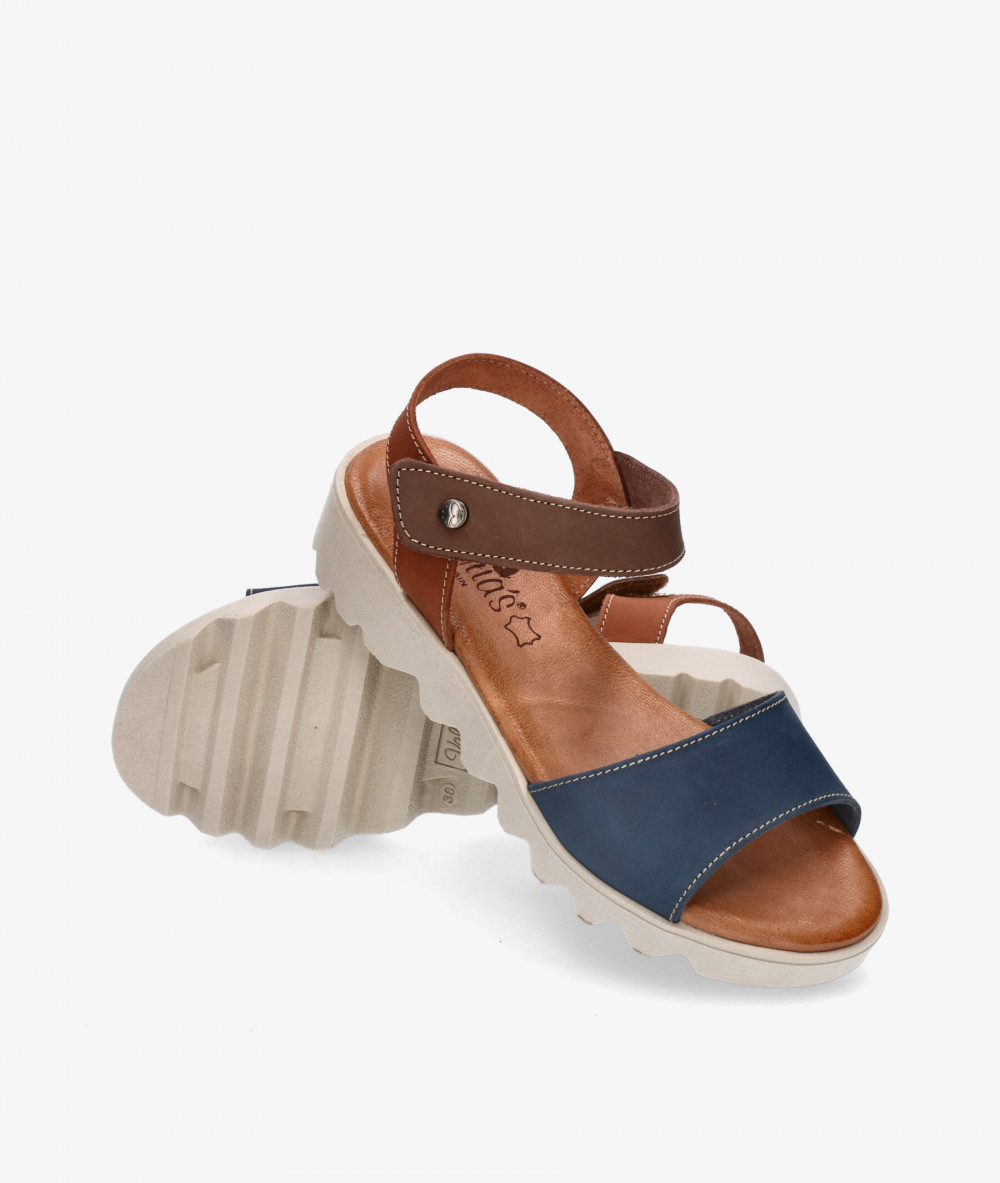 Valeria´s Sandals  7144 in blue nubuck