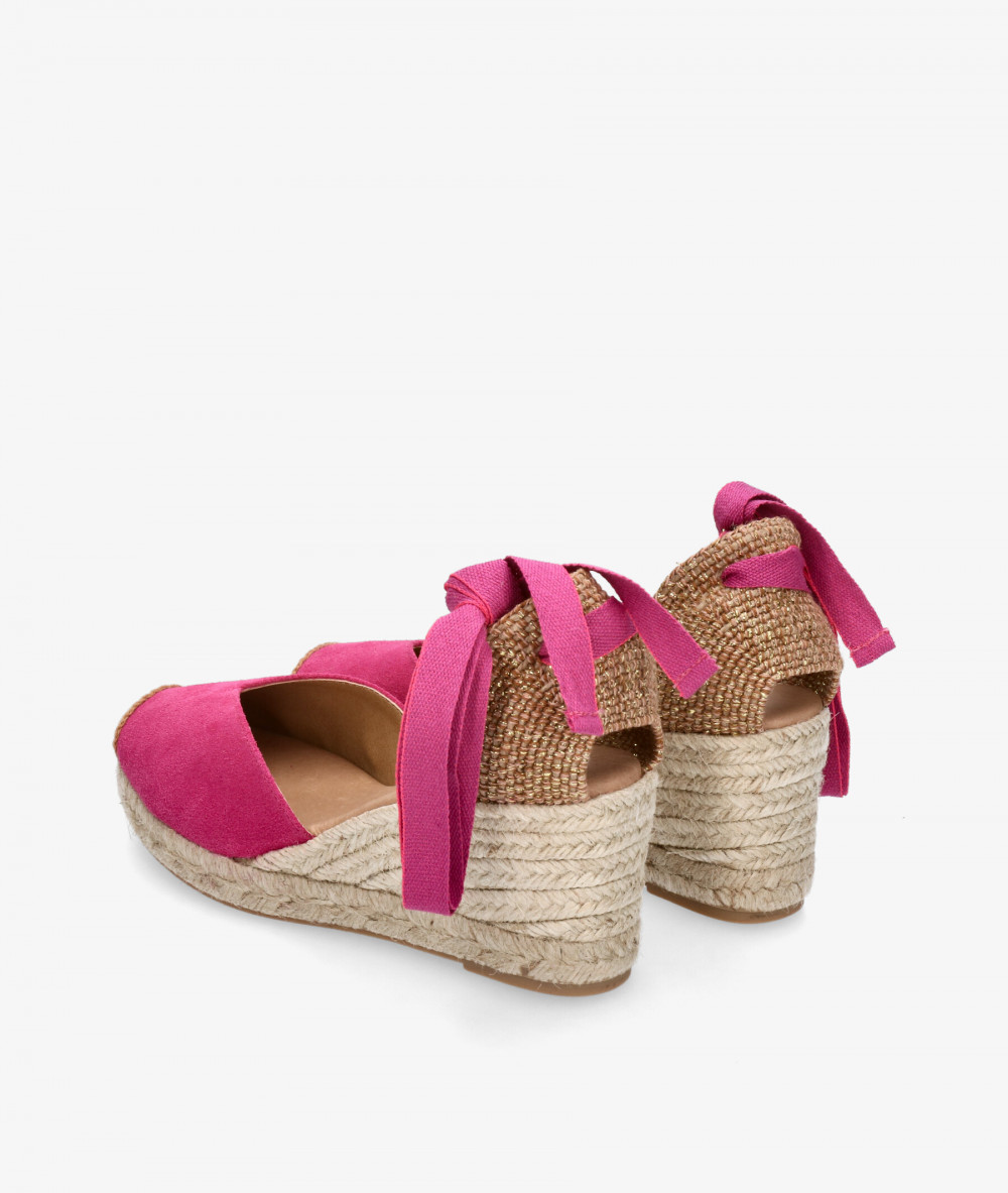 bloom&you Espadrilles  PETUNIA in fuchsia split suede