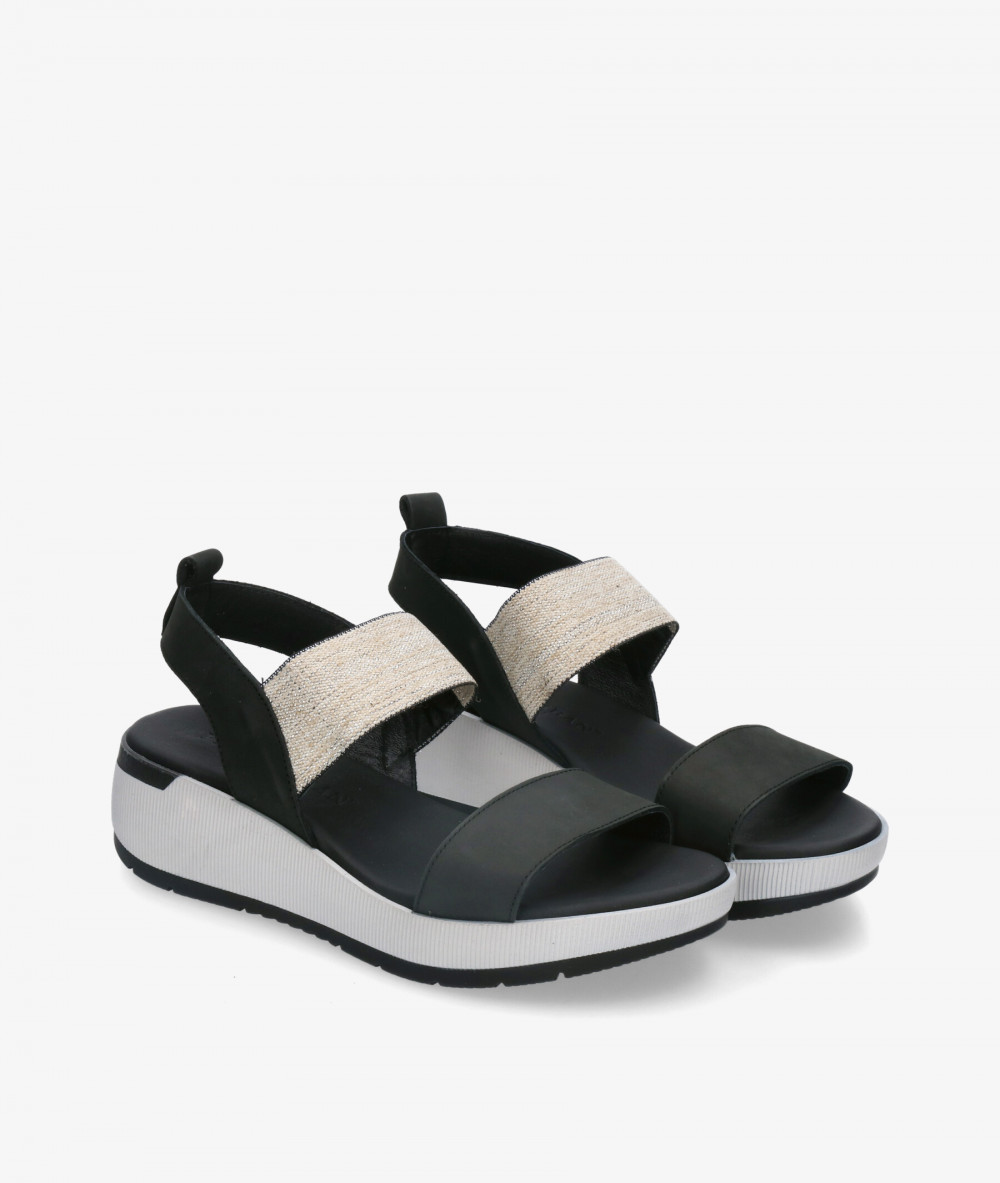 Paula Urban Sandals  8-200 in black nubuck