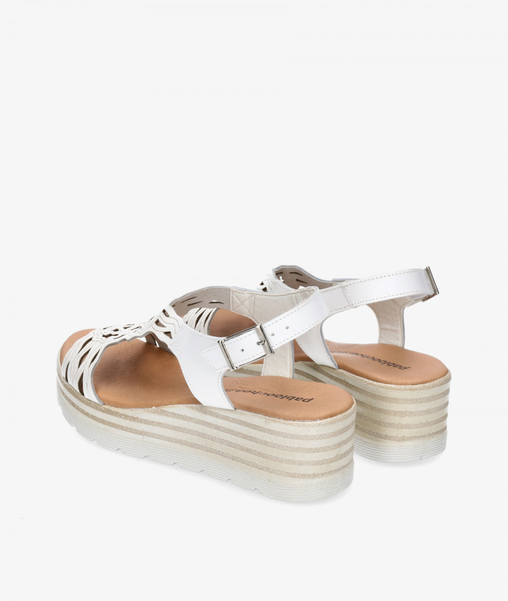 Sandalias pabloochoa.shoes  9062 en blanco
