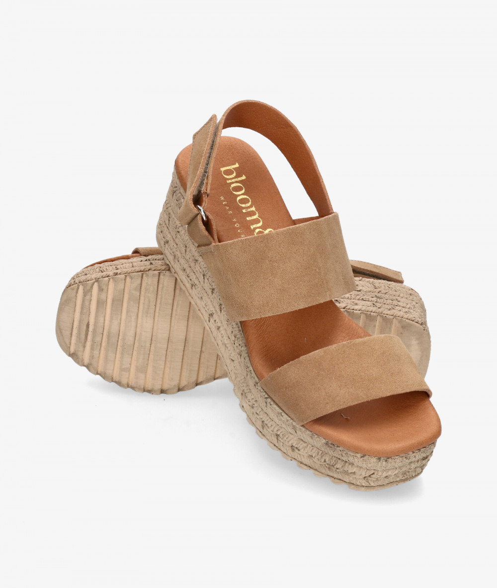 Sandalias bloom&you  KLIN en serraje beige