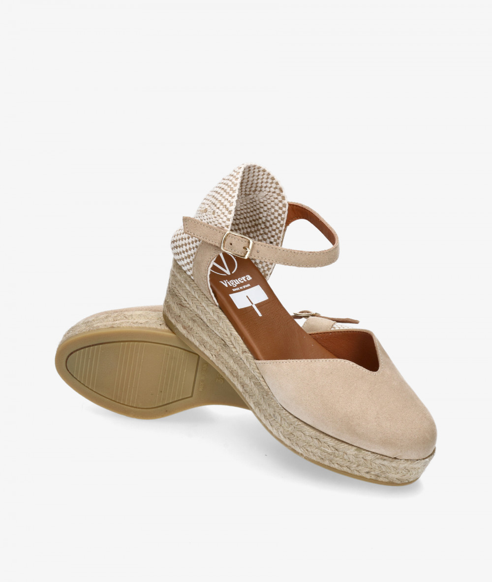 Viguera Espadrilles  2014 in taupe split suede