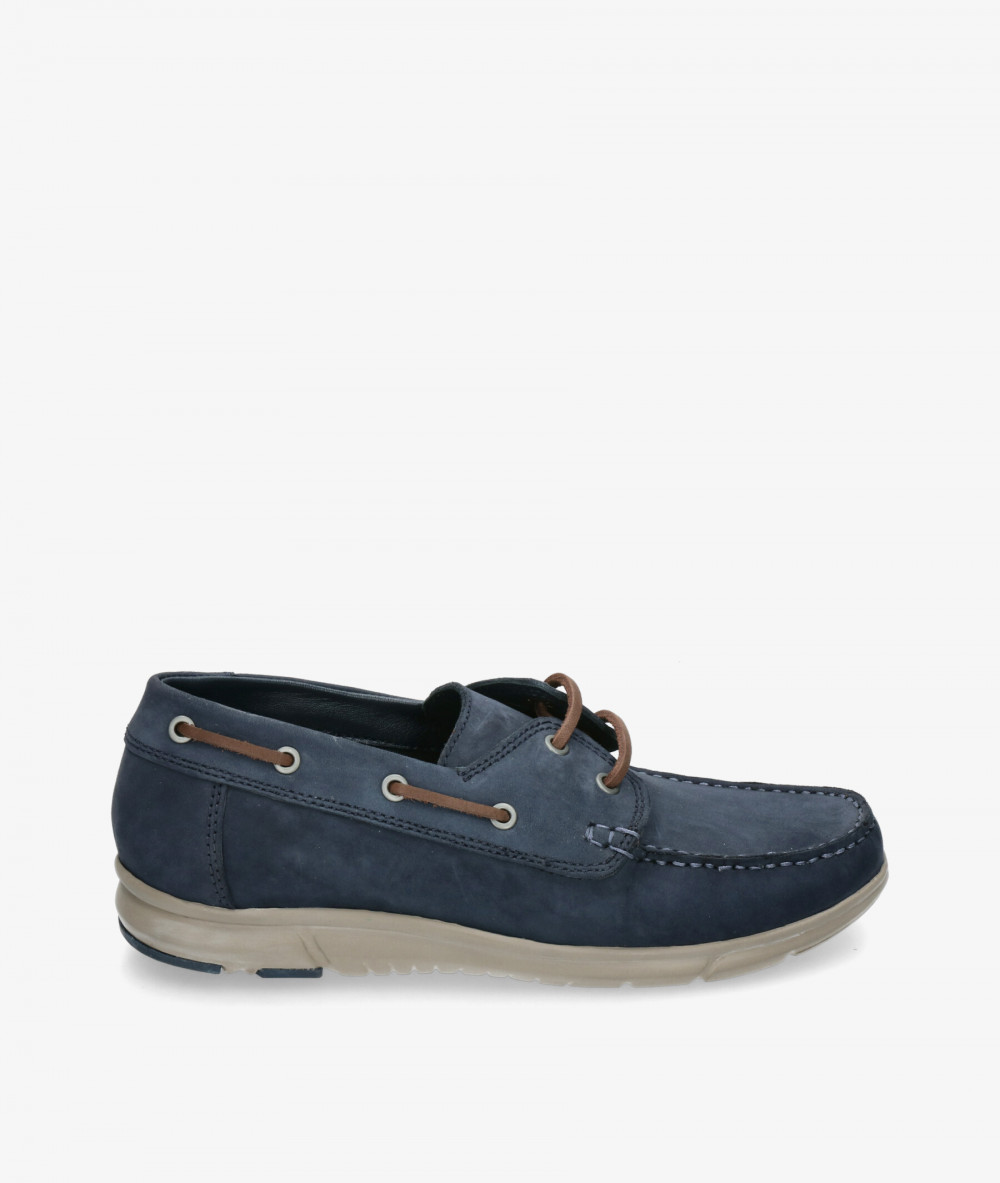 Traveris Nautical shoes RIANJO 6186 in blue nubuck