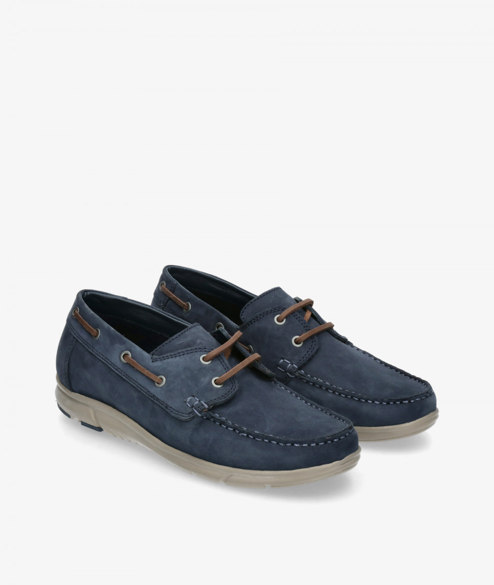 Traveris Nautical shoes RIANJO 6186 in blue nubuck