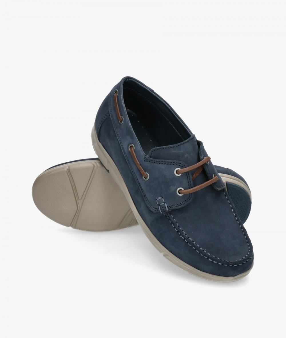 Traveris Nautical shoes RIANJO 6186 in blue nubuck