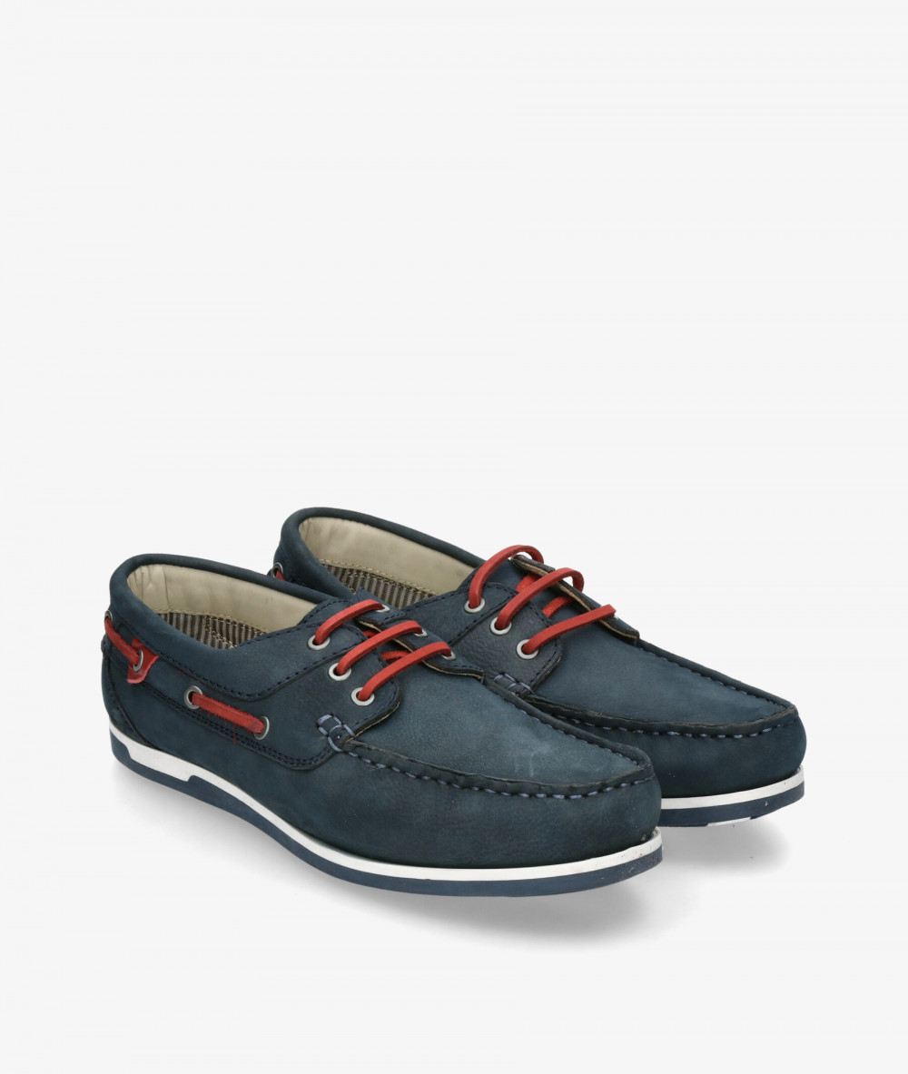 Traveris Nautical shoes AYAMONTE 1806 in blue nubuck
