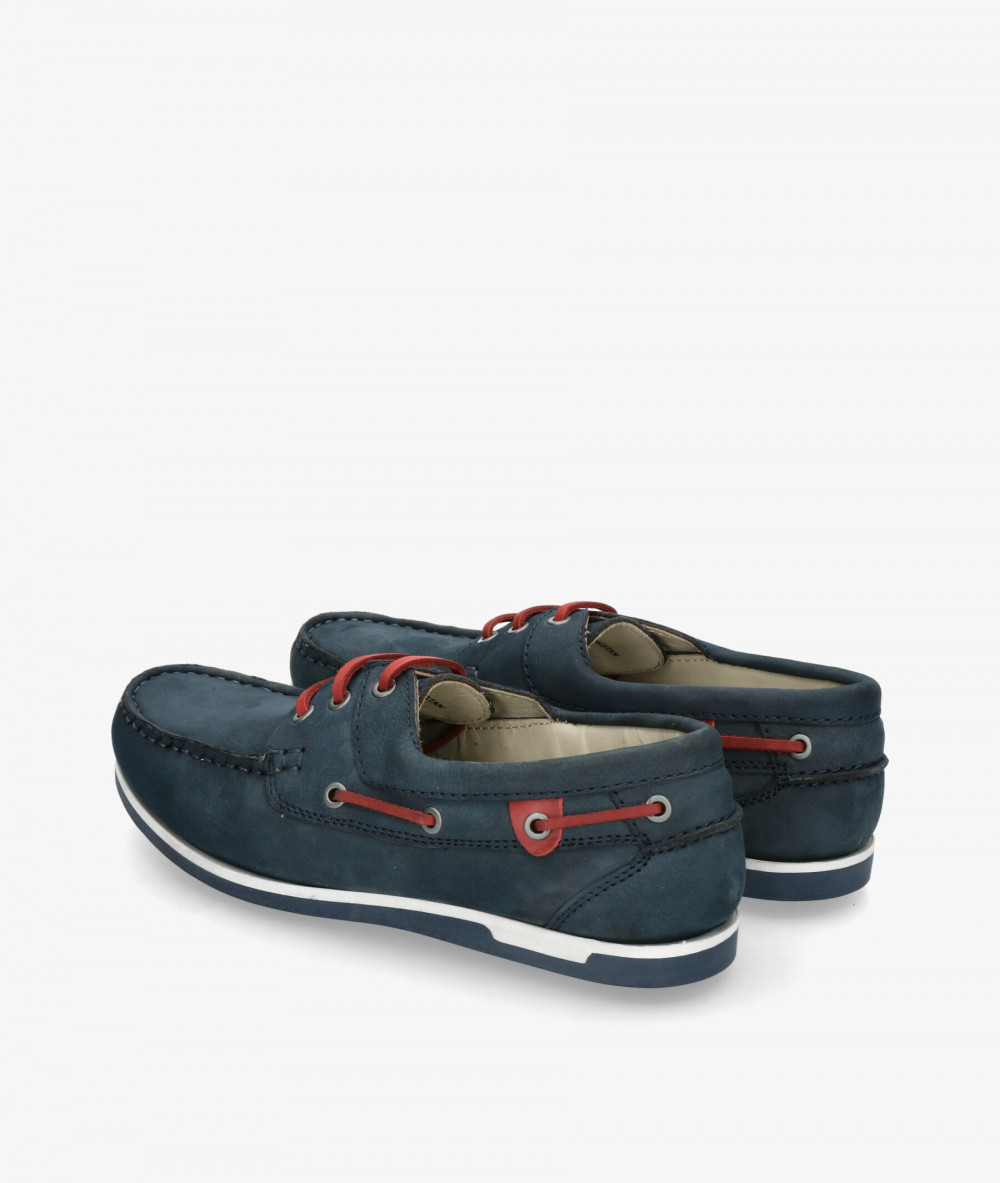 Traveris Nautical shoes AYAMONTE 1806 in blue nubuck