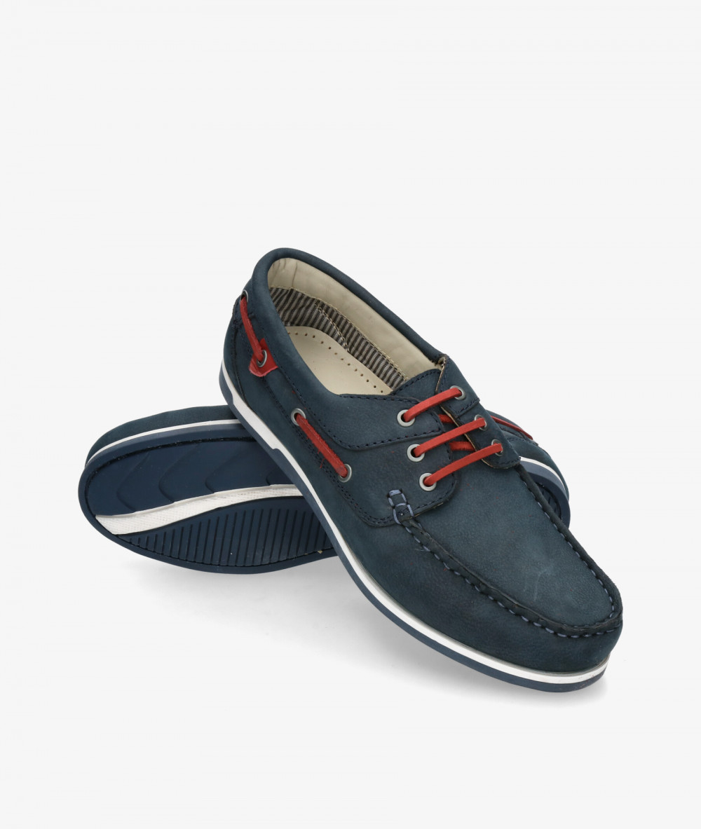 Traveris Nautical shoes AYAMONTE 1806 in blue nubuck