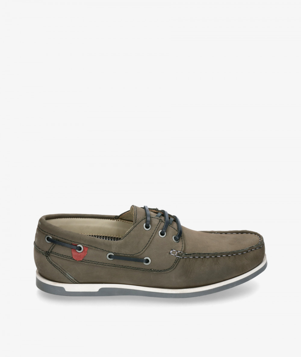Traveris Nautical shoes AYAMONTE 1806 in grey nubuck