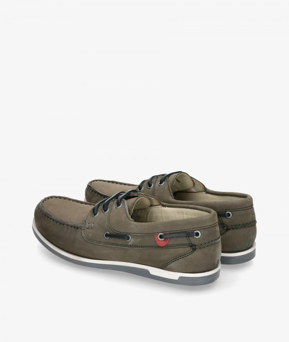 Traveris Nautical shoes AYAMONTE 1806 in grey nubuck