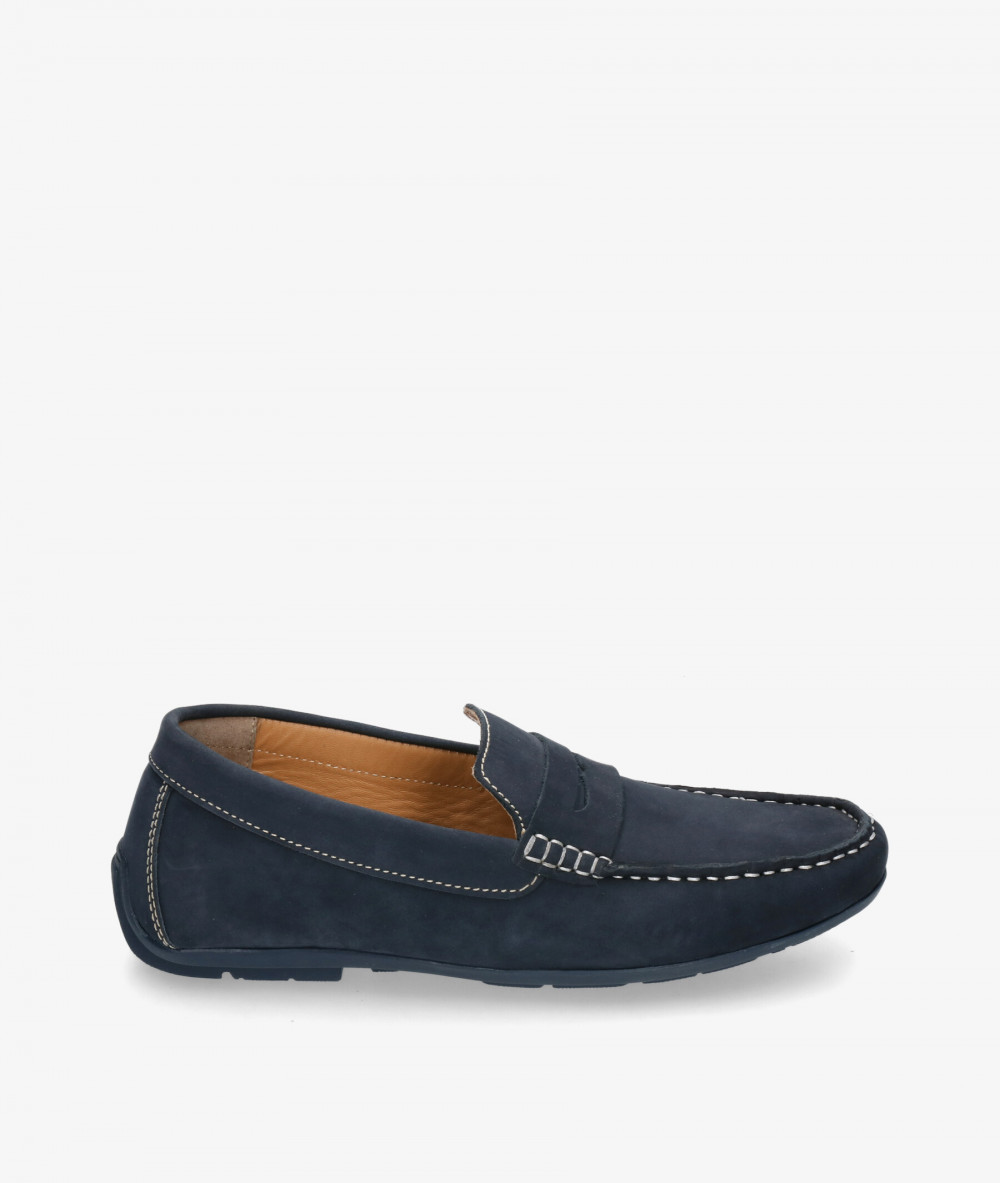 Traveris Loafers BAGUR 6195 in blue nubuck