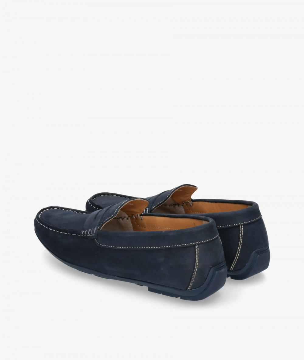 Traveris Loafers BAGUR 6195 in blue nubuck