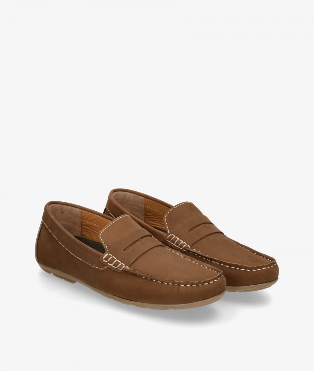 Traveris Loafers BAGUR 6195 in leather nubuck