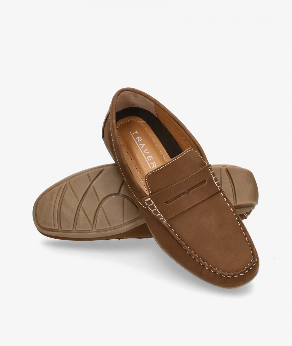 Traveris Loafers BAGUR 6195 in leather nubuck