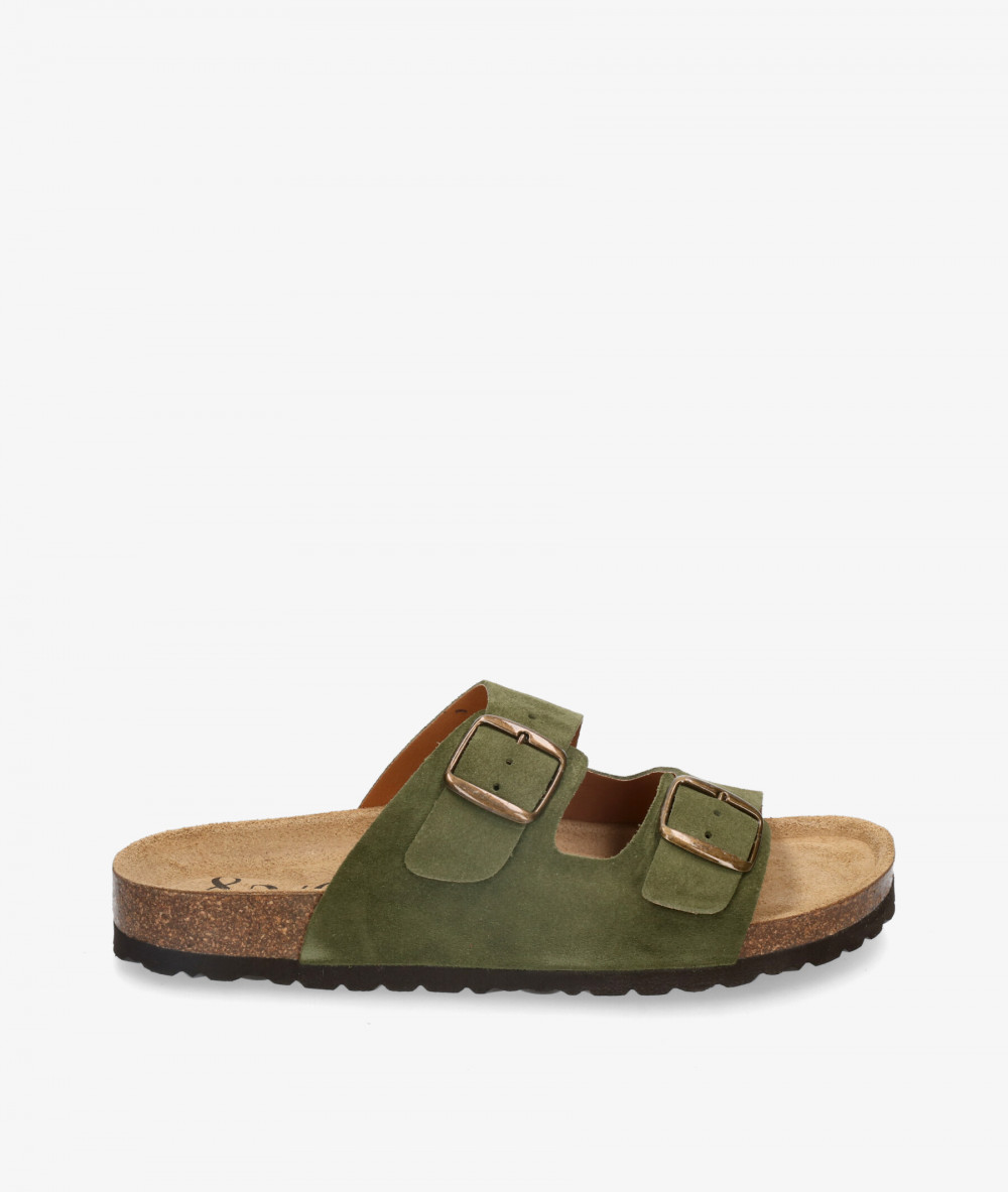 bloom&you Sandals  2 HEBILLAS CABA in kaki split suede