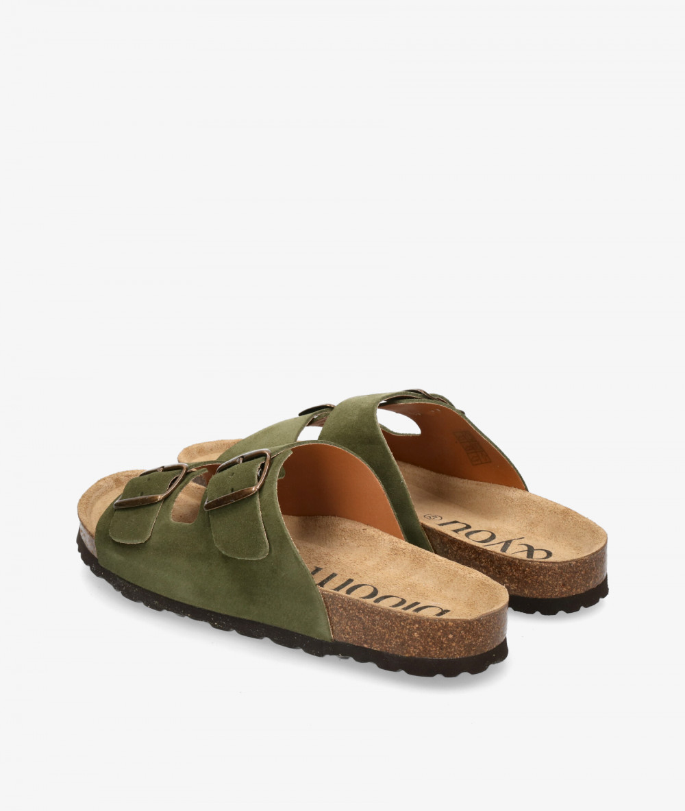 bloom&you Sandals  2 HEBILLAS CABA in kaki split suede