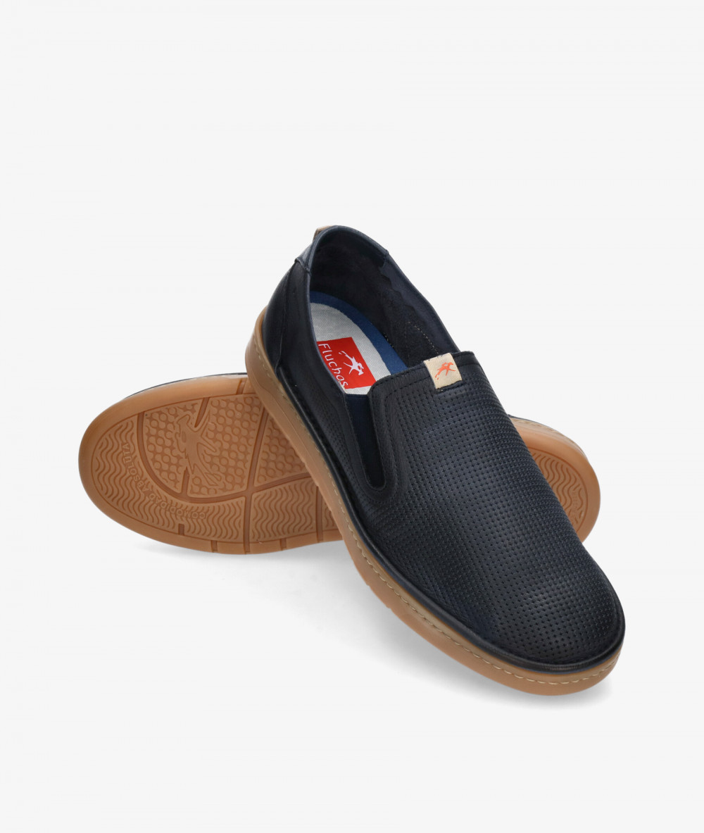 Fluchos Sport rubber sole shoes F1946 in navy blue