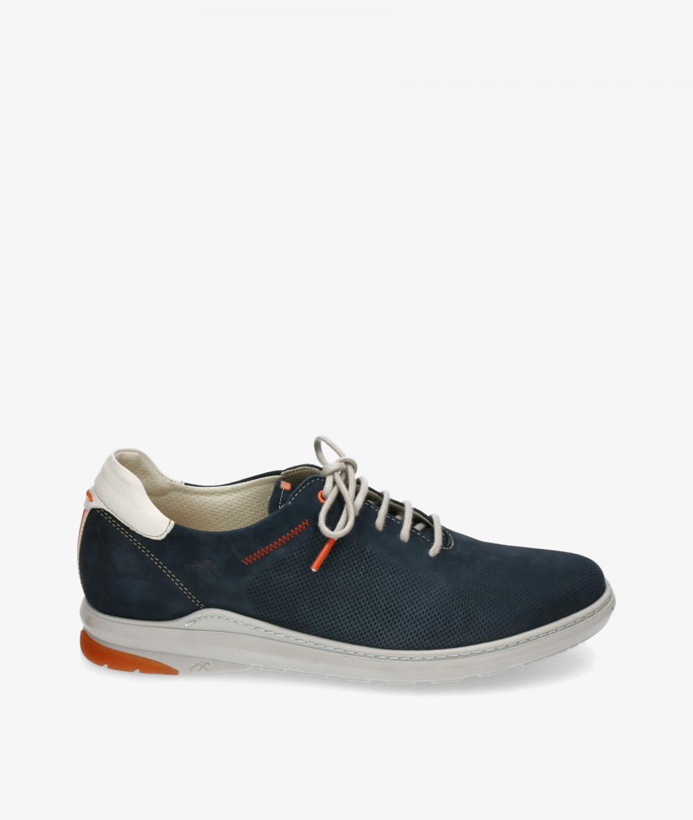 Fluchos Sport rubber sole shoes F1158 in blue nubuck
