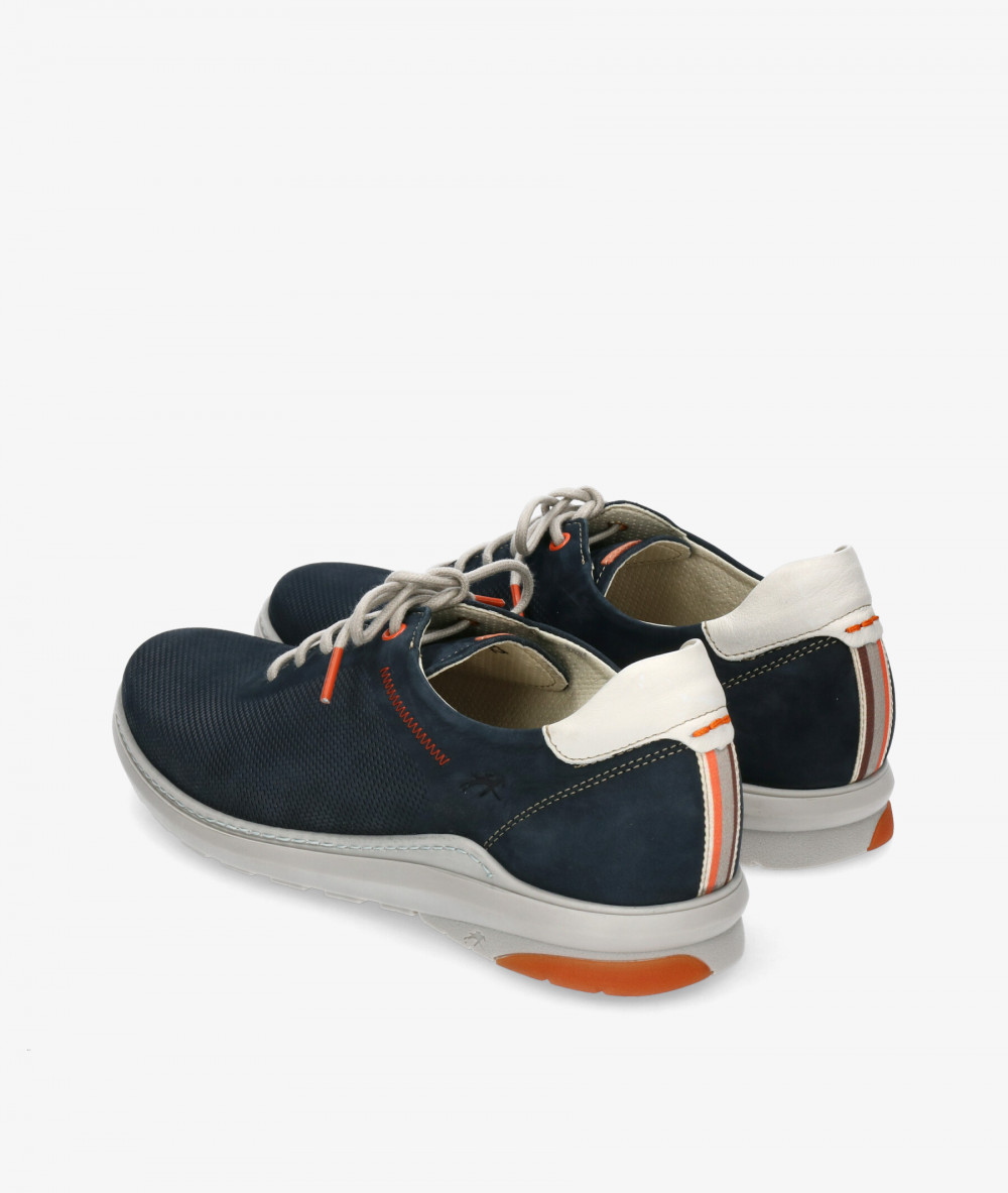 Fluchos Sport rubber sole shoes F1158 in blue nubuck