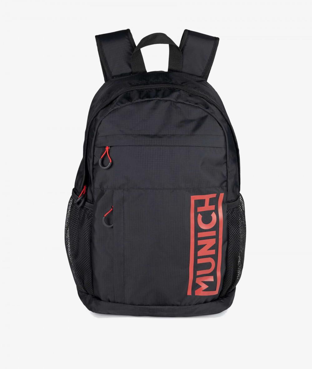 Bolso textil MUNICH BACK PACK SLIM en negro