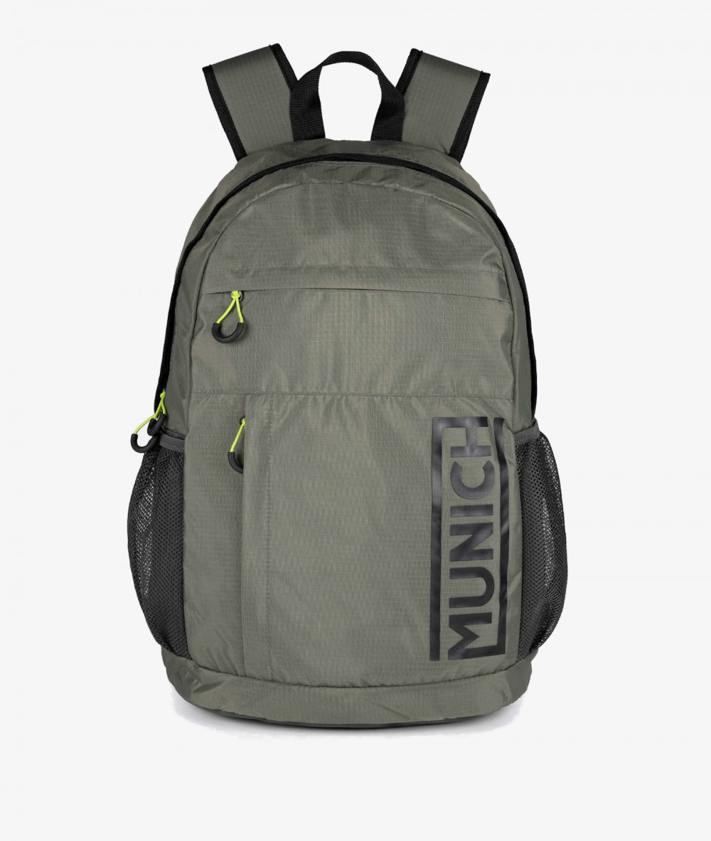 Bolso textil MUNICH BACK PACK SLIM en caki