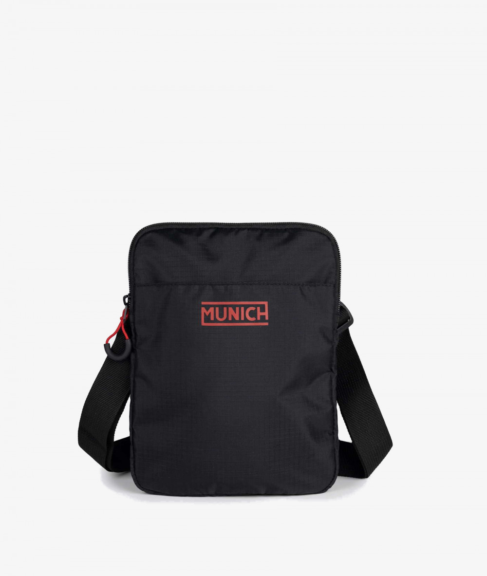 Bolso textil MUNICH CROSSBODY SLIM en negro Bolso textil MUNICH CROSSBODY SLIM en negro